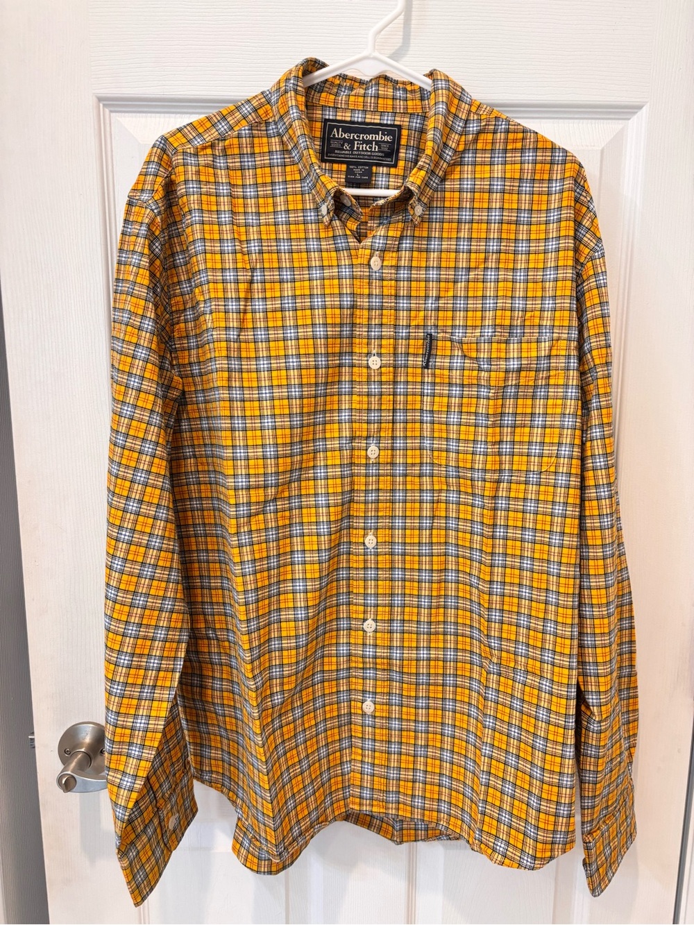 Abercrombie & Fitch Vintage Yellow Plaid Button Down